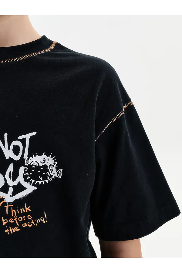 Футболка для мальчиков PELICAN, черный - фото 2