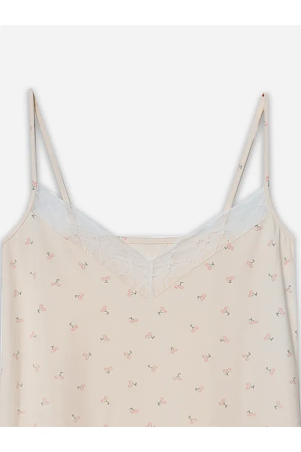 Сорочка ночная женская MARK FORMELLE, персиковые вишенки на молочном - фото 2