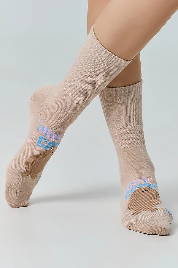 Носки женские MARK FORMELLE, бежевый меланж - фото 2