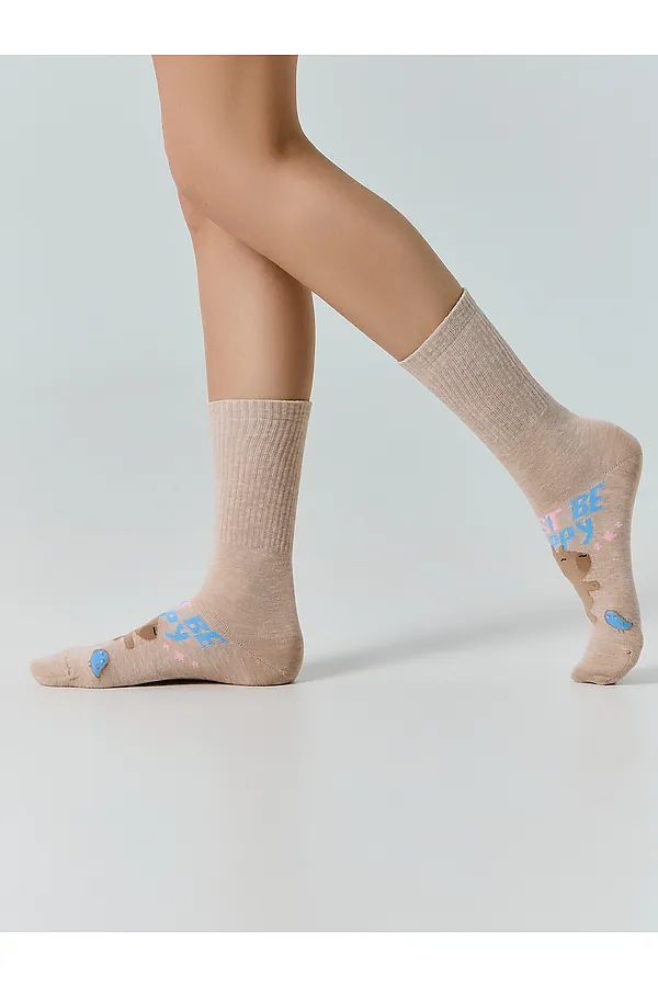 Носки женские MARK FORMELLE, бежевый меланж - фото 2