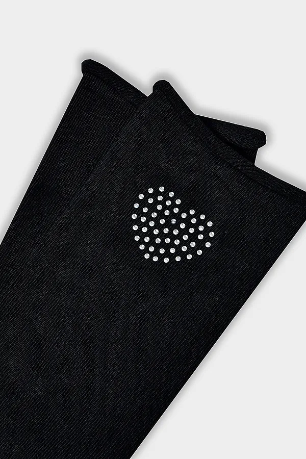 Носки женские MARK FORMELLE, черный /сердце - фото 2