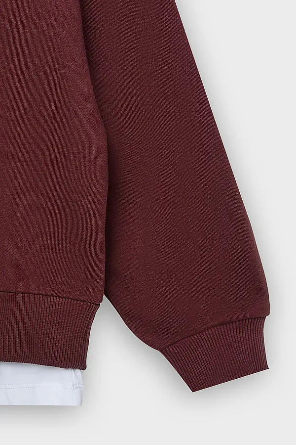 Худи для девочек MARK FORMELLE, коричневый +печать - фото 2