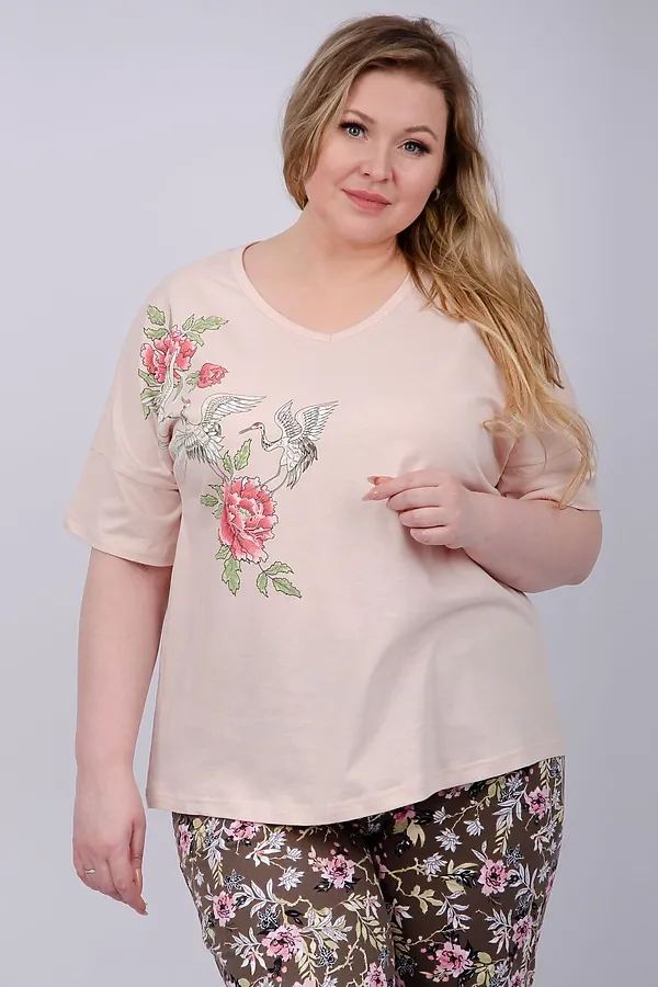 Пижама с брюками Мальта НАТАЛИ, бежевый - фото 2