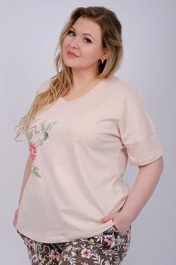 Пижама с брюками Мальта НАТАЛИ, бежевый - фото 2