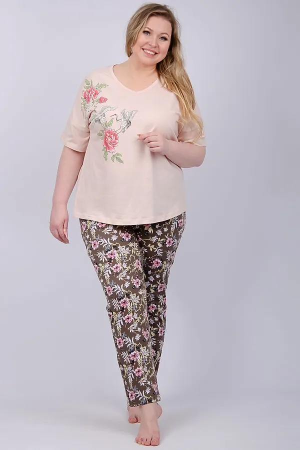 Пижама с брюками Мальта НАТАЛИ, бежевый - фото 2