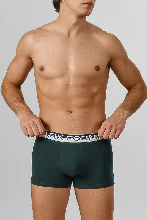 Трусы мужские (3шт) MARK FORMELLE, зеленый бархат +темный кармин +черный - фото 2