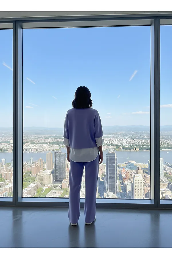 Костюм с брюками арт. 1200 НАТАЛИ, сиреневый - фото 2