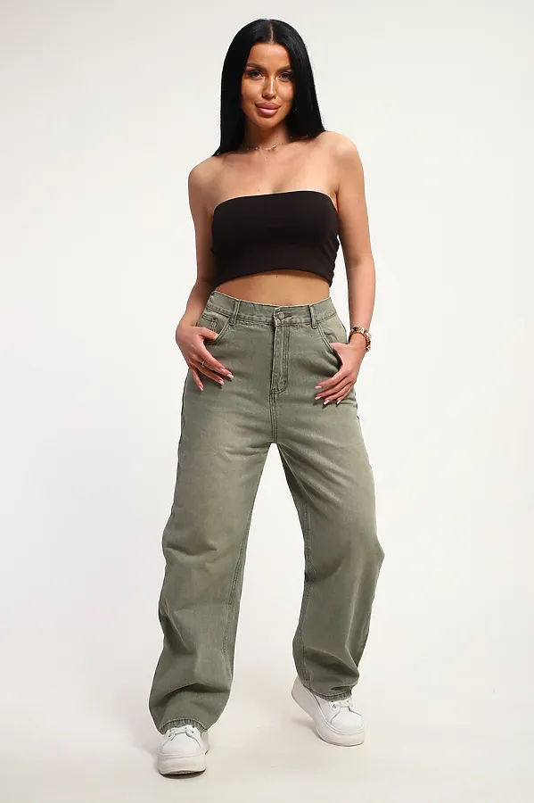 Джинсы Арт. 20113 НАТАЛИ, хаки - фото 2