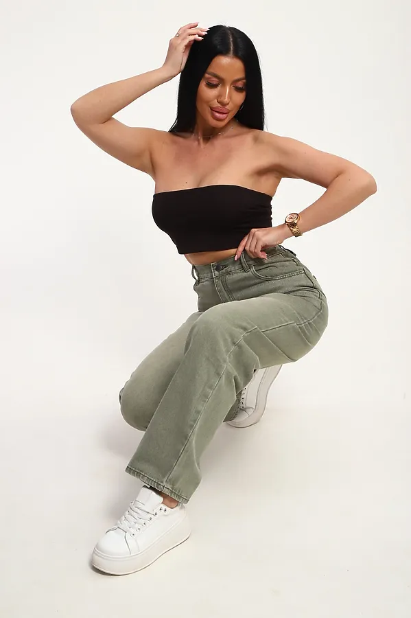 Джинсы Арт. 20113 НАТАЛИ, хаки - фото 2