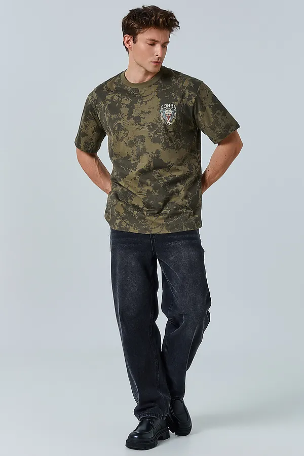 Футболка мужская MARK FORMELLE, милитари варка на зеленом - фото 2