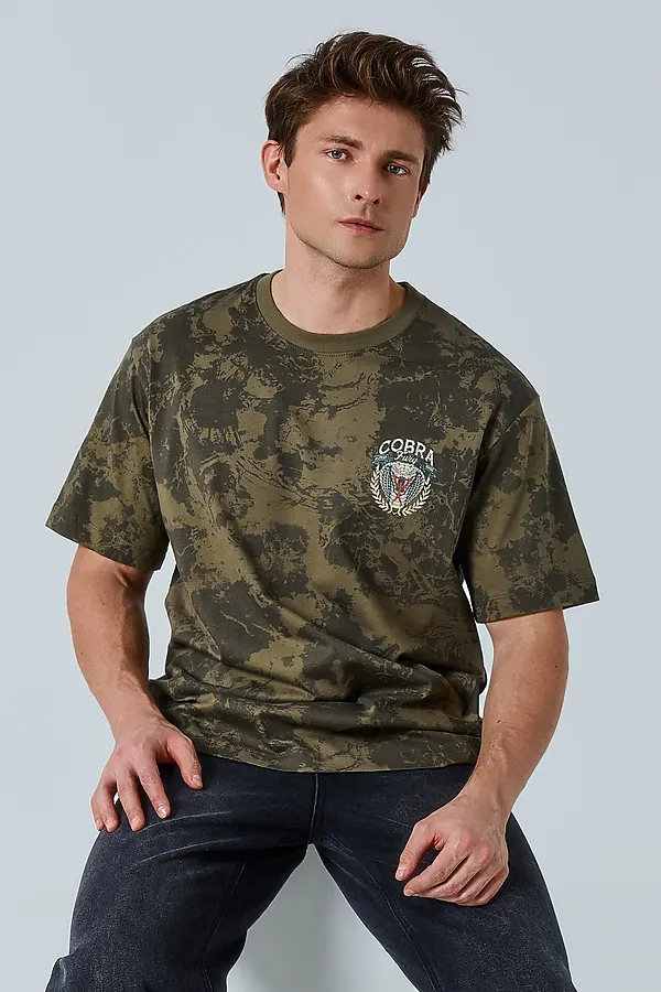 Футболка мужская MARK FORMELLE, милитари варка на зеленом - фото 2