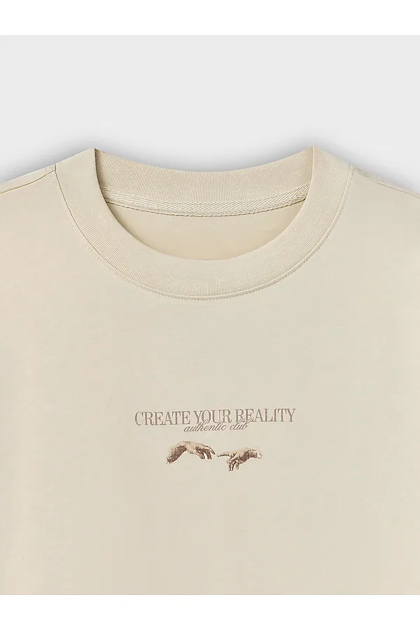 Футболка мужская MARK FORMELLE, песчаное облако +печать - фото 2