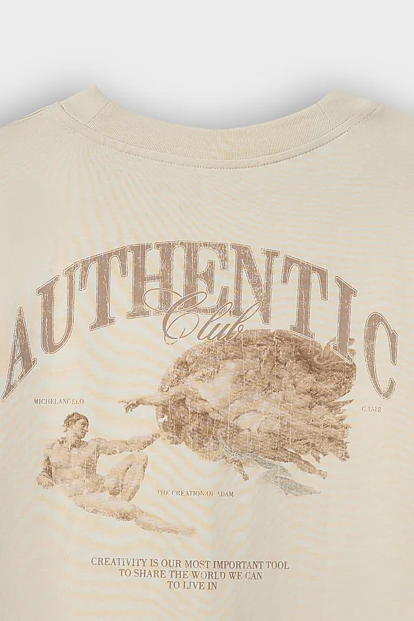 Футболка мужская MARK FORMELLE, песчаное облако +печать - фото 2