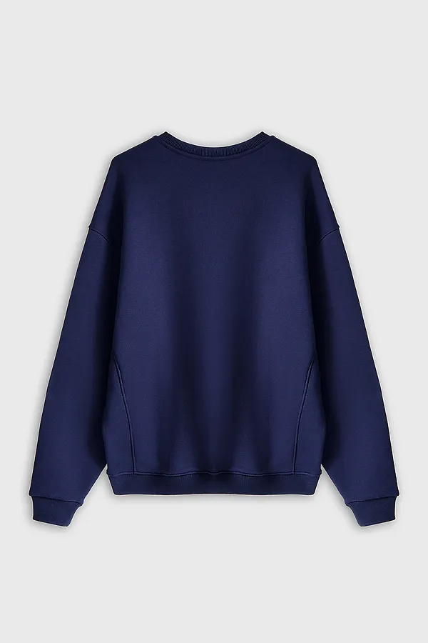 Свитшот мужской MARK FORMELLE, полуночно -синий +печать - фото 2