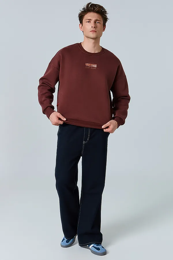 Свитшот мужской MARK FORMELLE, т.шоколадный +печать - фото 2