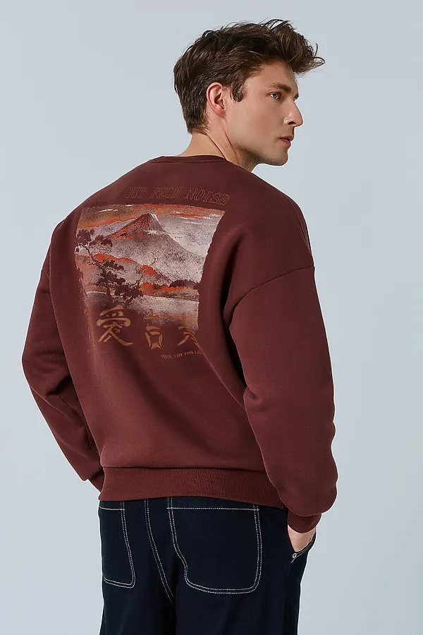 Свитшот мужской MARK FORMELLE, т.шоколадный +печать - фото 2