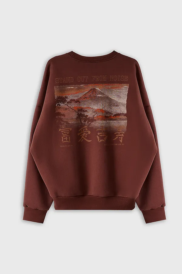 Свитшот мужской MARK FORMELLE, т.шоколадный +печать - фото 2