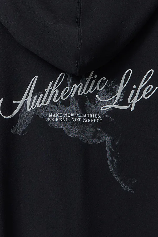 Худи мужское MARK FORMELLE, черный +печать - фото 2