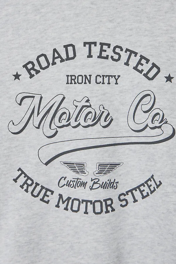 Свитшот для мальчиков MARK FORMELLE, серый меланж 4306-а +печать2 - фото 2