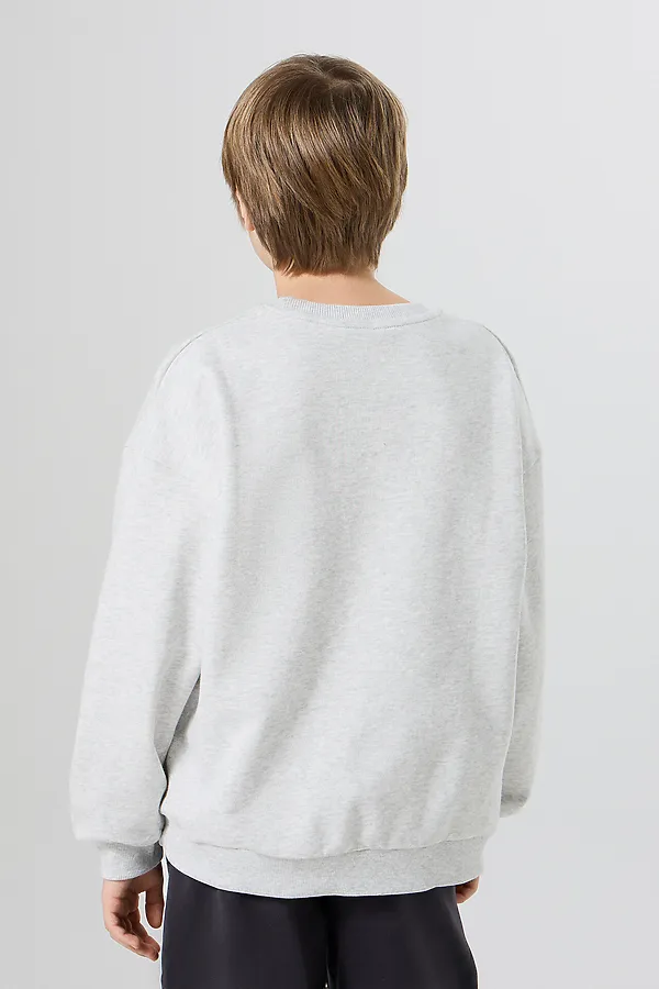 Свитшот для мальчиков MARK FORMELLE, серый меланж 4306-а +печать2 - фото 2