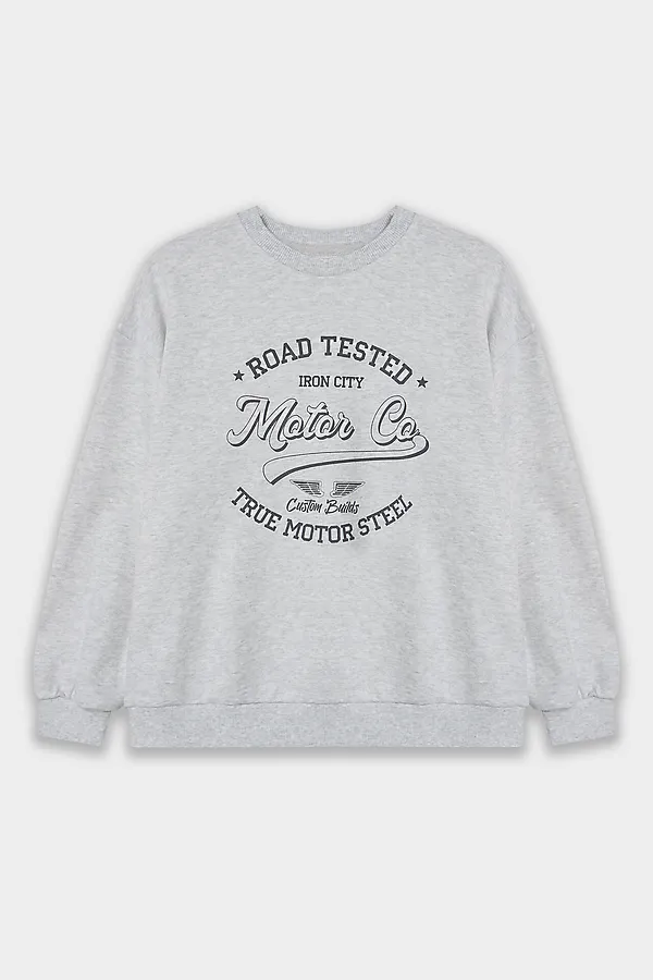 Свитшот для мальчиков MARK FORMELLE, серый меланж 4306-а +печать2 - фото 2