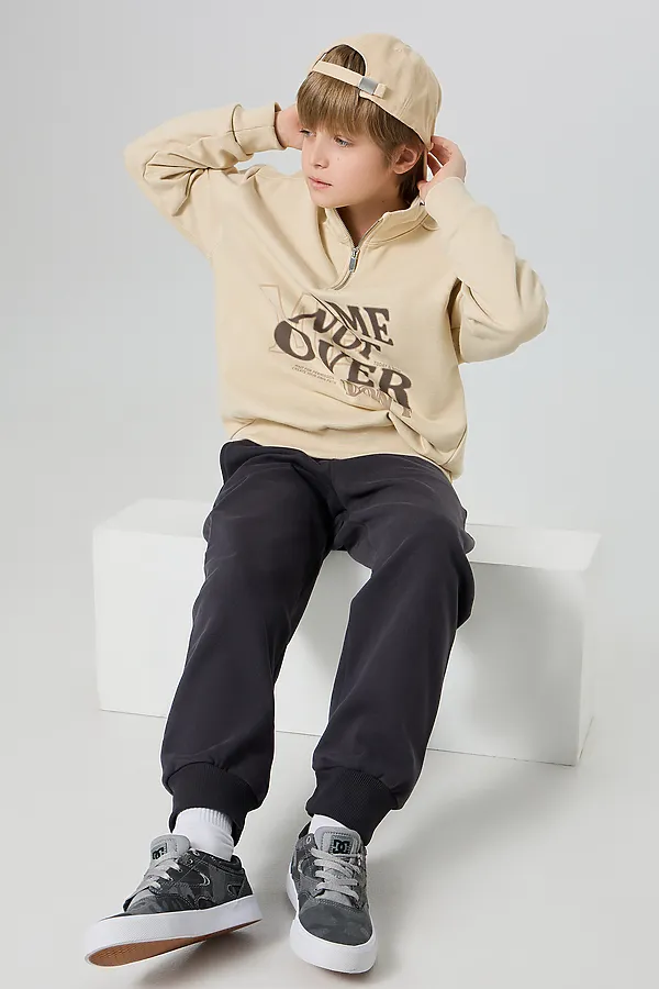 Толстовка для мальчиков MARK FORMELLE, туман +печать - фото 2