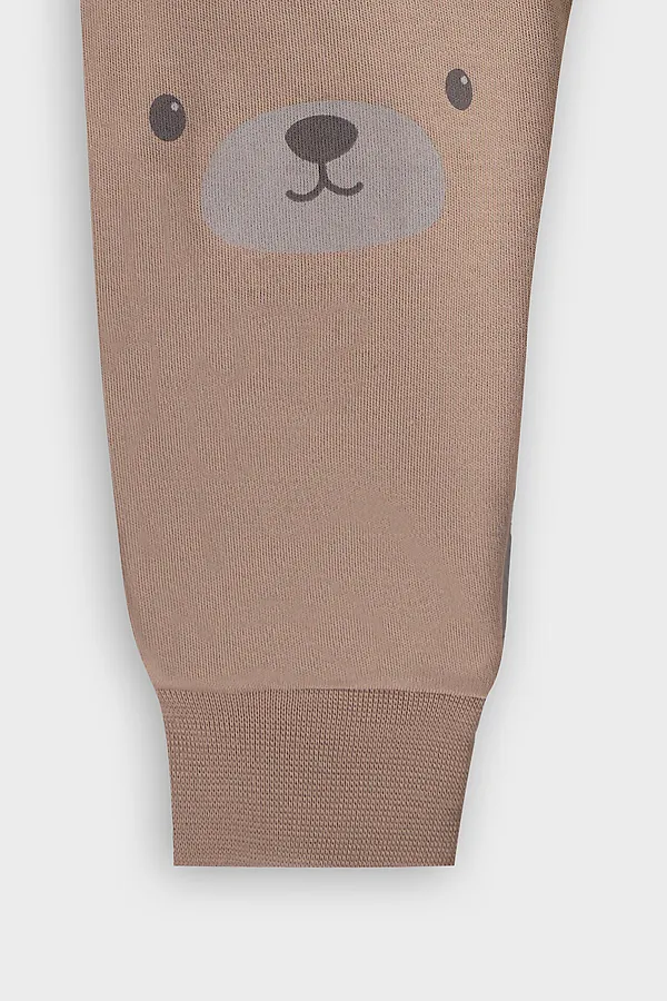 Комплект детский (боди, ползунки) MARK FORMELLE, бежевый +печать - фото 2