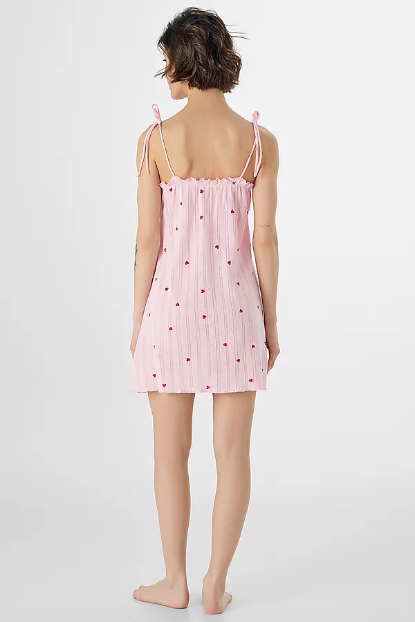 Сорочка ночная женская MARK FORMELLE, сердечки на розовом - фото 2