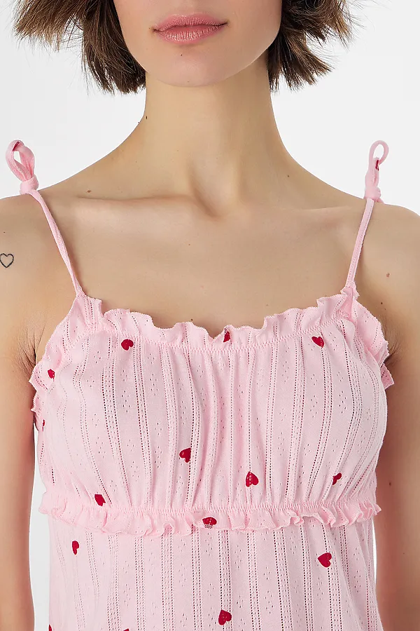 Сорочка ночная женская MARK FORMELLE, сердечки на розовом - фото 2