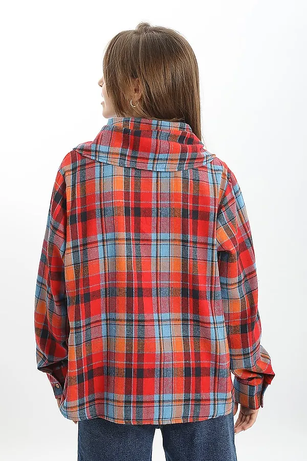 Рубашка для девочки SP2526 НАТАЛИ, красный - фото 2