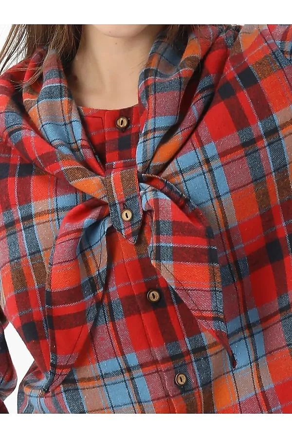 Рубашка для девочки SP2526 НАТАЛИ, красный - фото 2