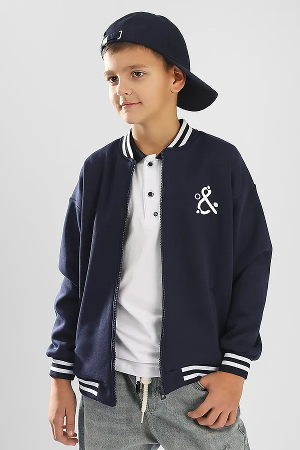 Детский бомбер утепленный на молнии SP2214 НАТАЛИ, синий - фото 2