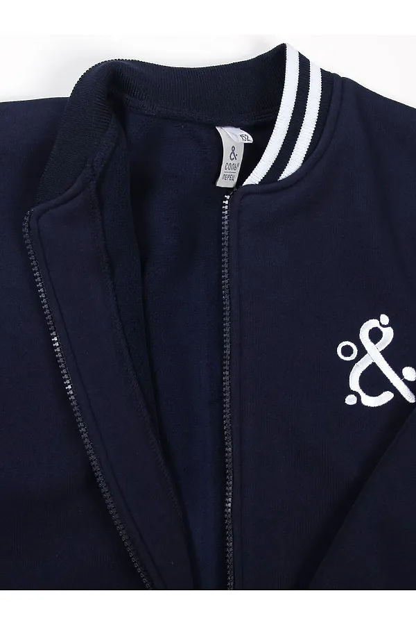 Детский бомбер утепленный на молнии SP2214 НАТАЛИ, синий - фото 2