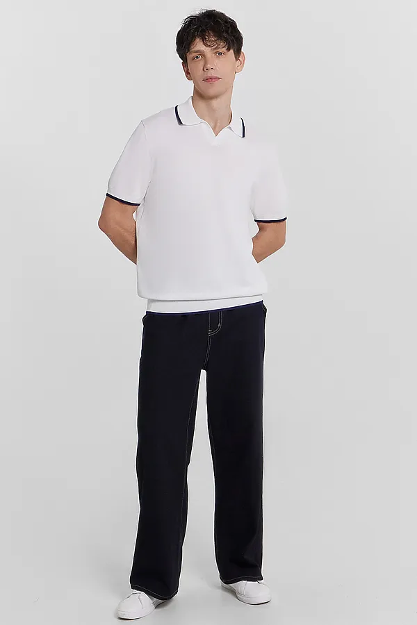 Поло мужское MARK FORMELLE, светло -молочный +нэви - фото 2