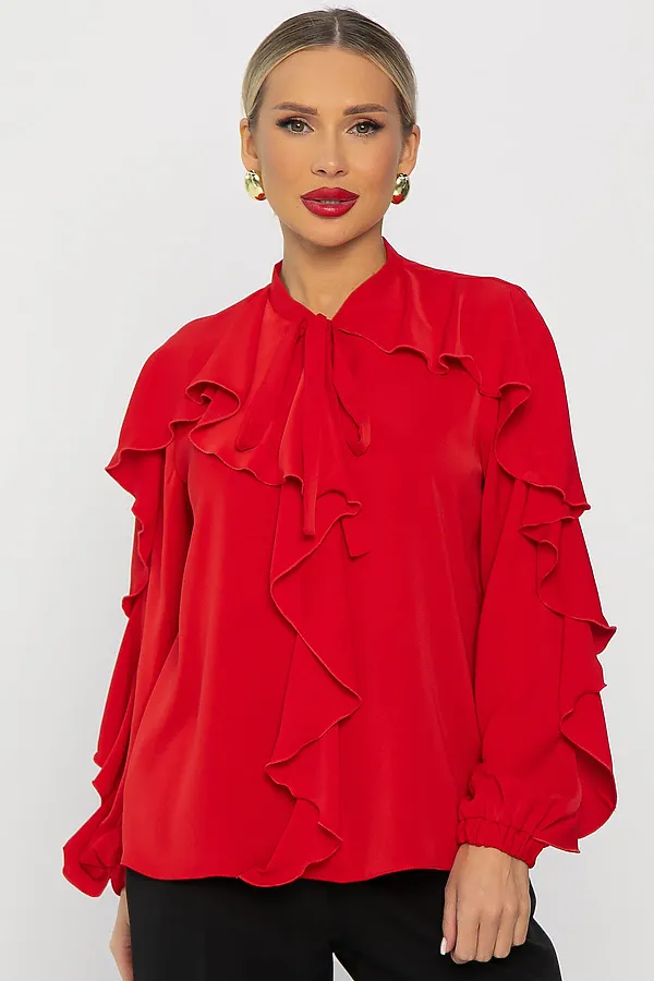 Блуза Дыхание весны LADY TAIGA, красная - фото 2