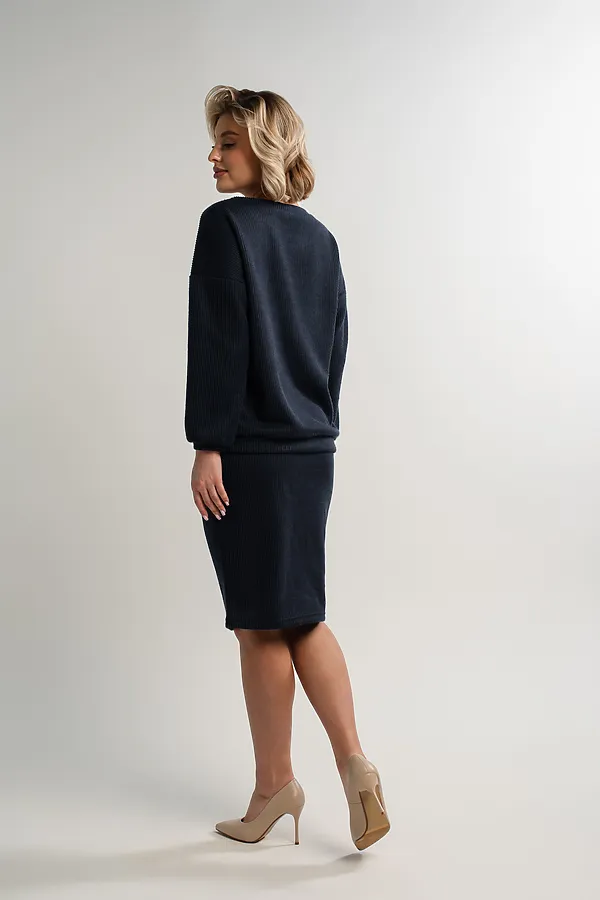 Костюм с юбкой Совершенство форм LADY TAIGA, синий - фото 2