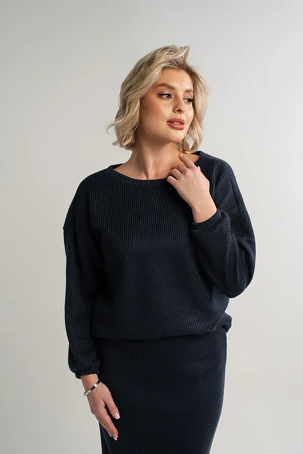 Костюм с юбкой Совершенство форм LADY TAIGA, синий - фото 2