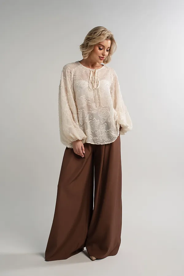 Блуза Воздушная мелодия LADY TAIGA, молочная - фото 2