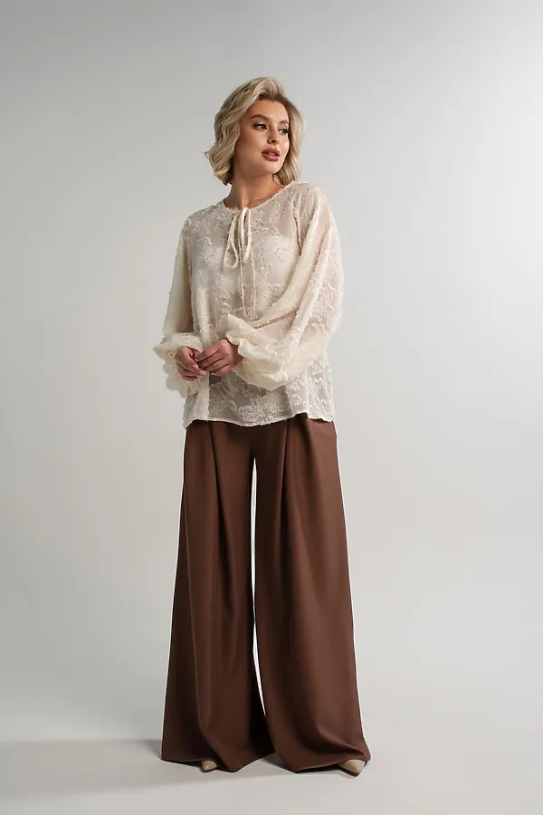 Блуза Воздушная мелодия LADY TAIGA, молочная - фото 2