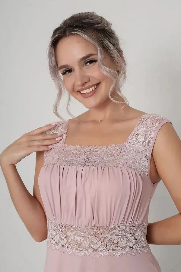 Сорочка Риана длинная НАТАЛИ, телесный - фото 2