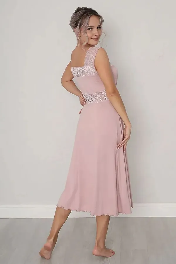 Сорочка Риана длинная НАТАЛИ, телесный - фото 2