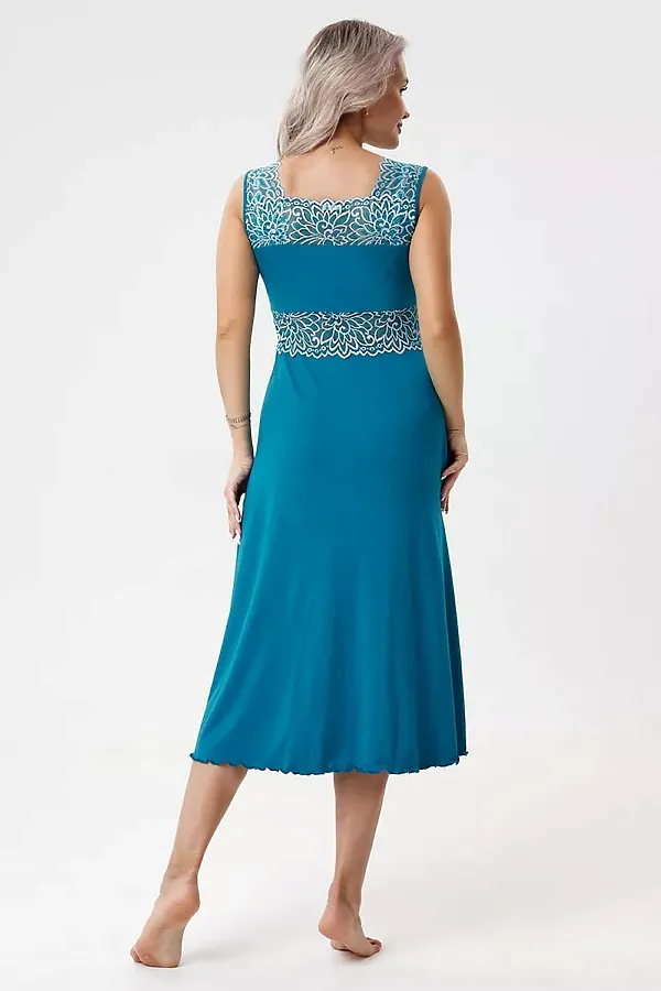 Сорочка Риана длинная НАТАЛИ, бирюза - фото 2