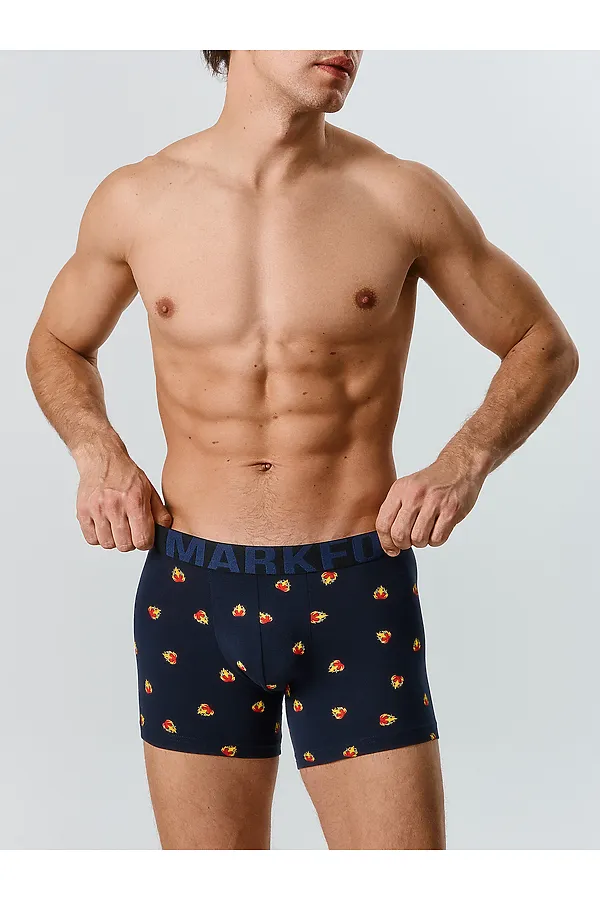Трусы мужские MARK FORMELLE, перцы на т.синем - фото 2