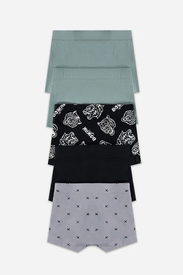 Трусы для мальчиков (5шт.) MARK FORMELLE, зеленая пастель +печать - фото 2