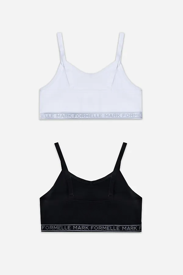 Топ для девочек (2шт.) MARK FORMELLE, белый +черный - фото 2