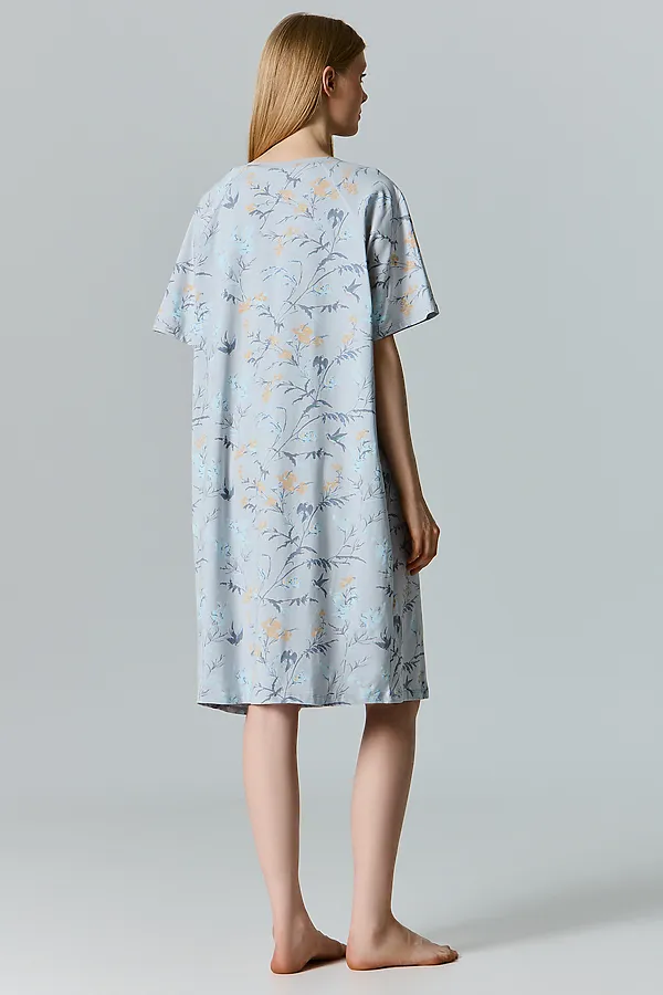 Сорочка ночная женская MARK FORMELLE, цветочки на сером - фото 2