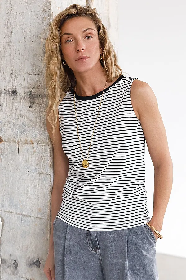 Топ VILATTE, бело-черный - фото 2