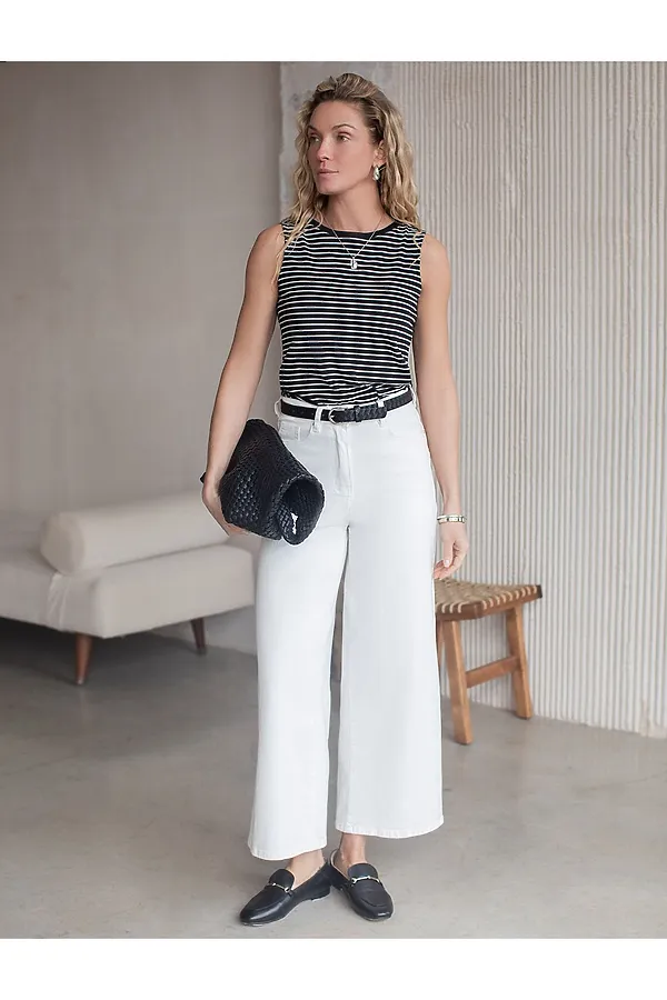 Топ VILATTE, черный-белый - фото 2