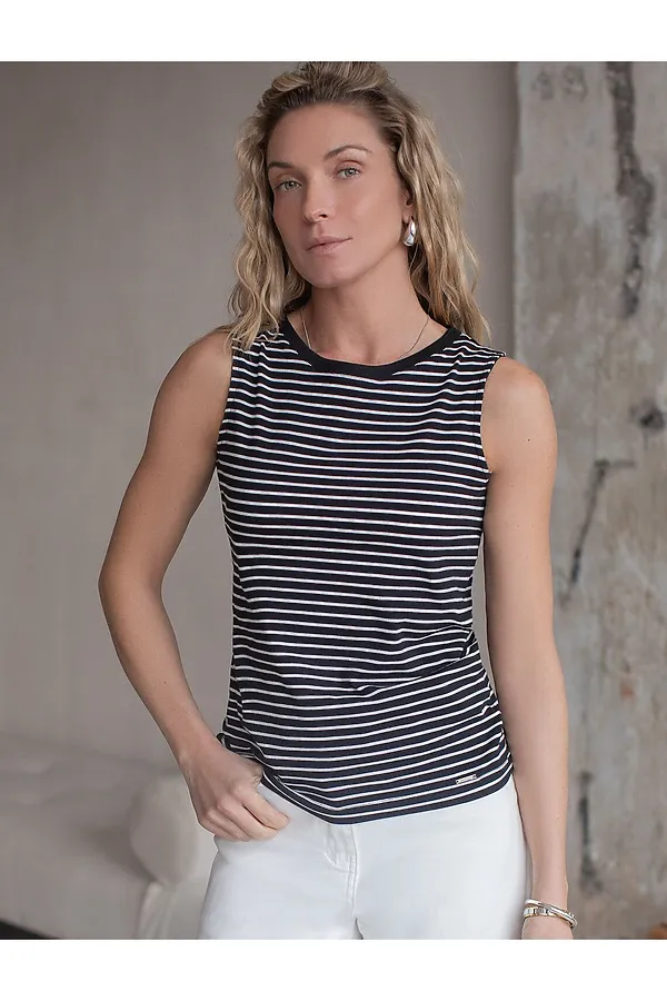 Топ VILATTE, черный-белый - фото 2