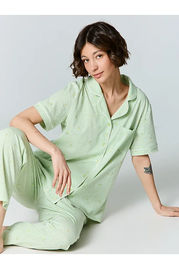 Костюм женский (жакет, бриджи) MARK FORMELLE, цветы на зеленой полоске - фото 2